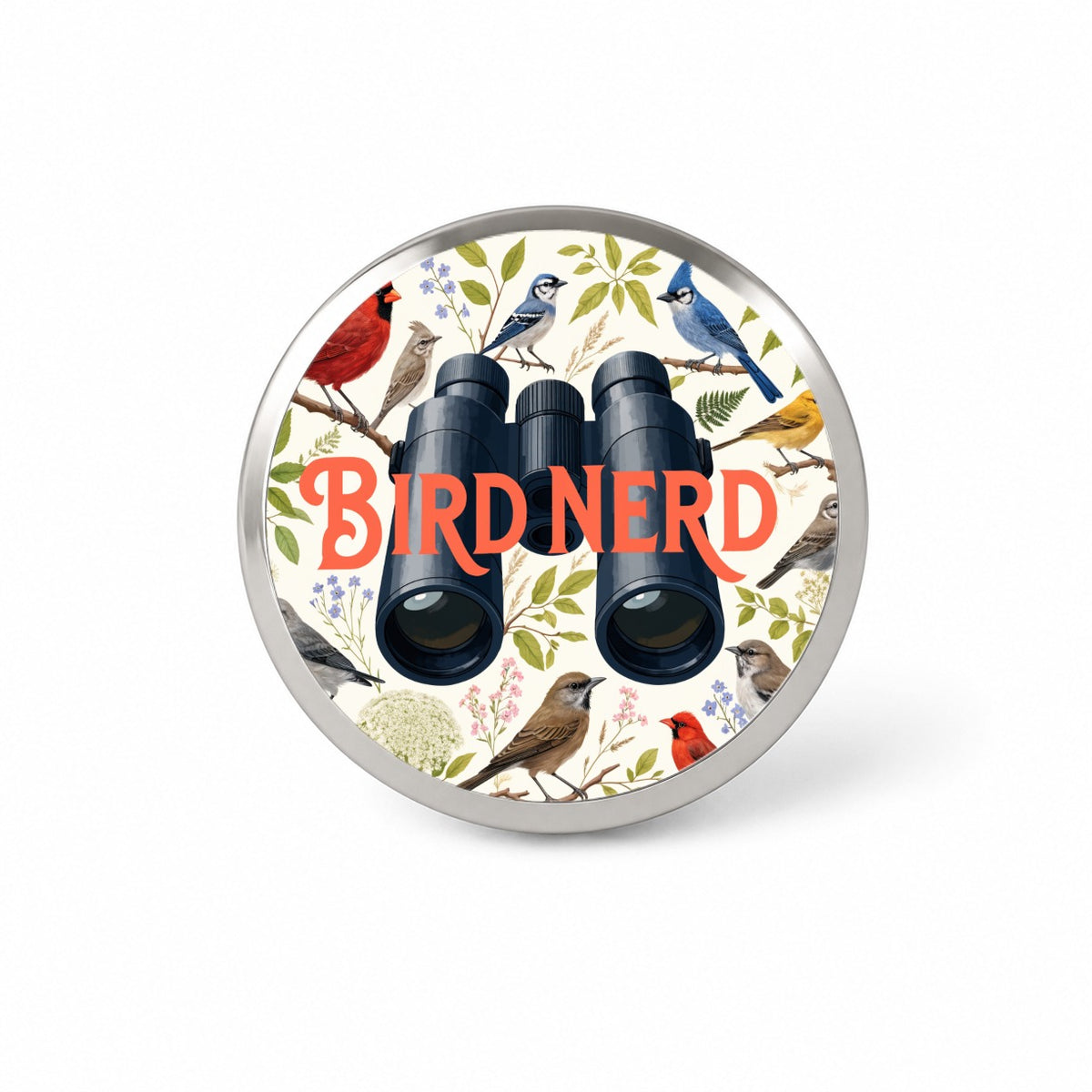 Bird Nerd Binoculars Birdwatching Novelty Hat Backpack Lapel Pin