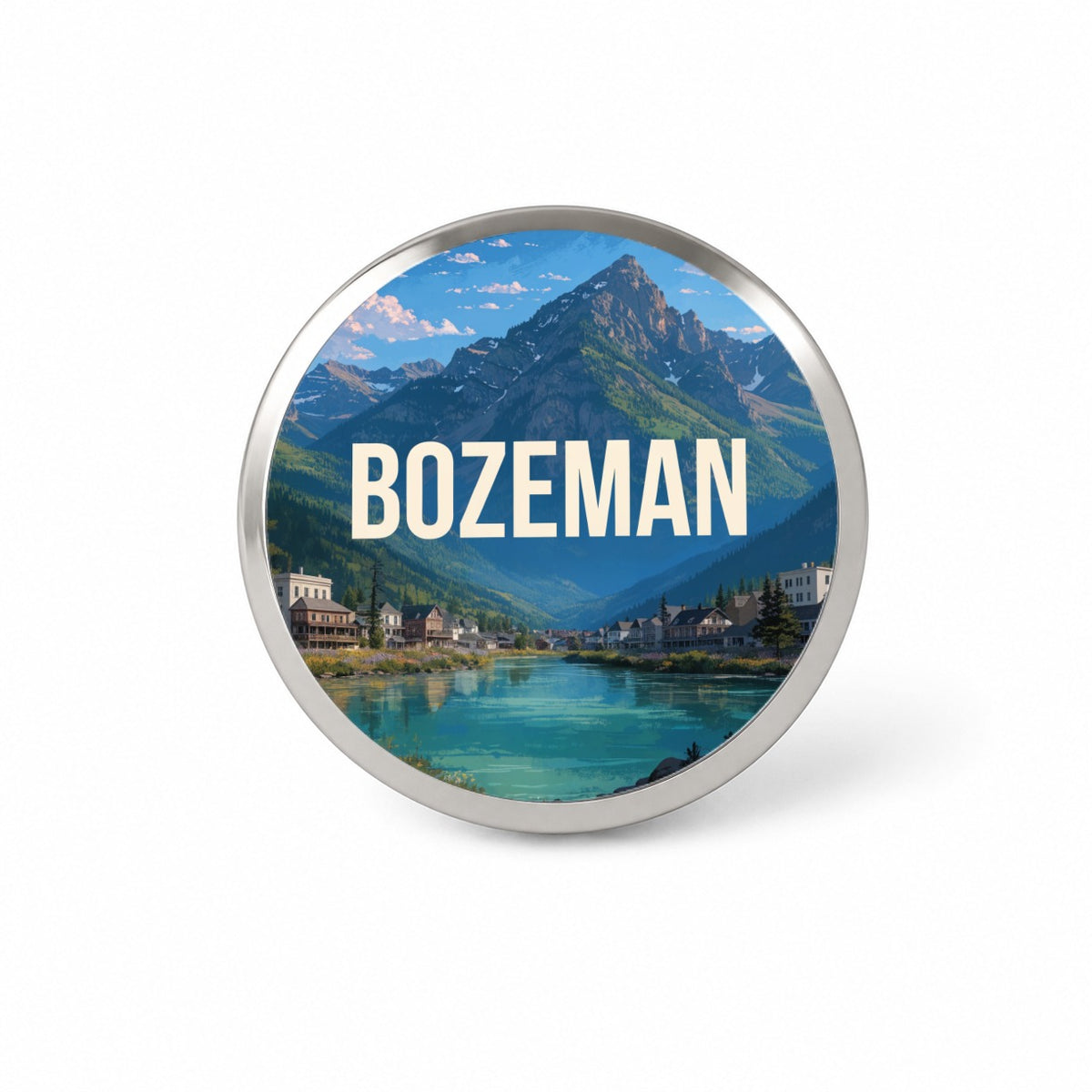 Bozeman Montana Travel Novelty Hat Backpack Lapel Pin
