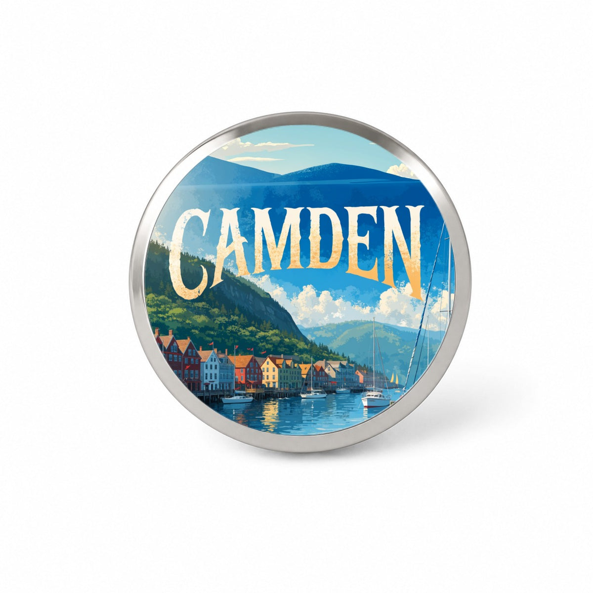 Camden Maine Travel Novelty Hat Backpack Lapel Pin