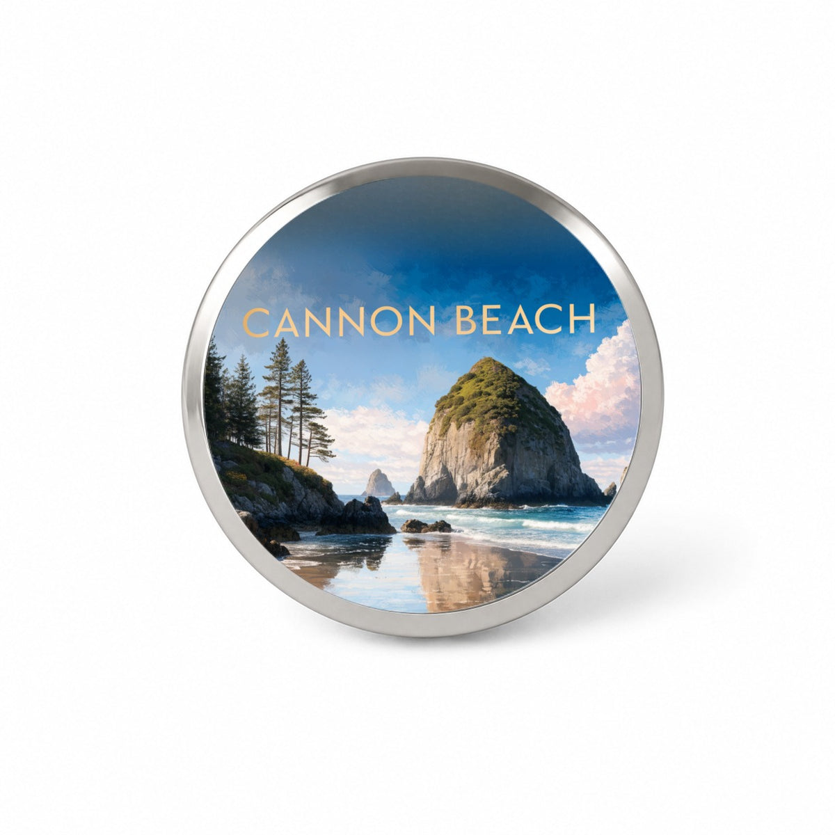 Cannon Beach Oregon Travel Novelty Hat Backpack Lapel Pin