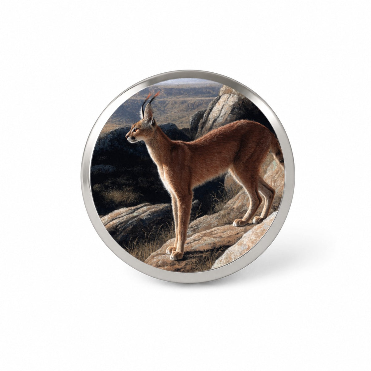 Caracal Wild Cat Novelty Hat Backpack Lapel Pin