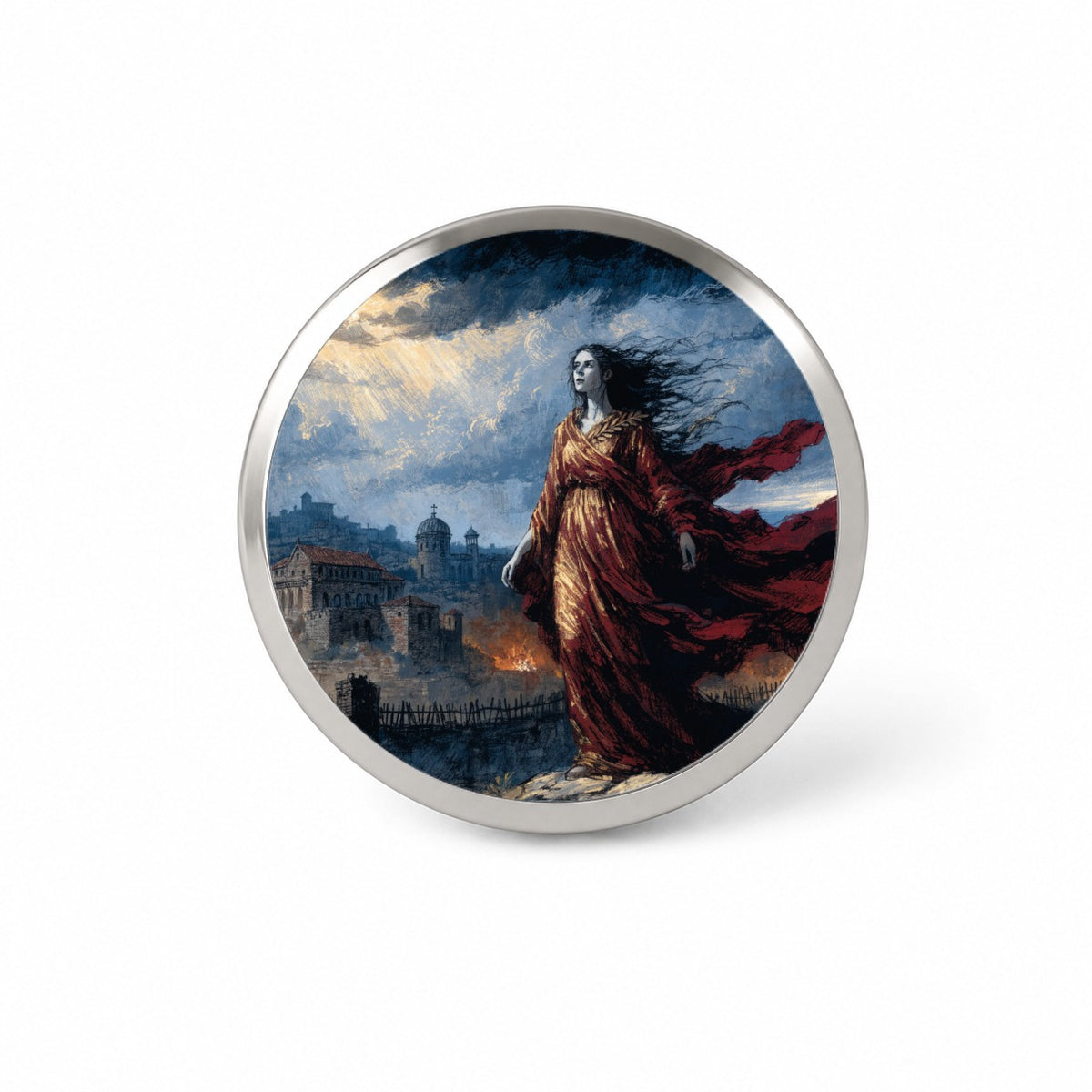 Cassandra Trojan Prophetess Novelty Hat Backpack Lapel Pin