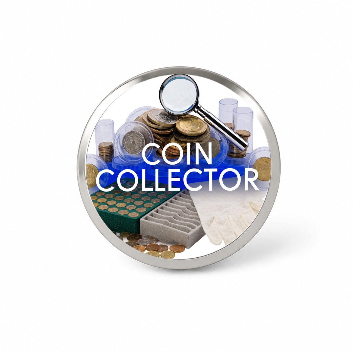 Coin Collector Collecting Novelty Hat Backpack Lapel Pin