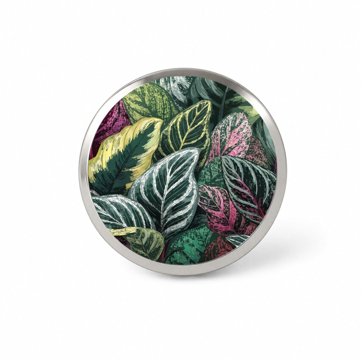 Colorful Calathea Leaves Novelty Hat Backpack Lapel Pin