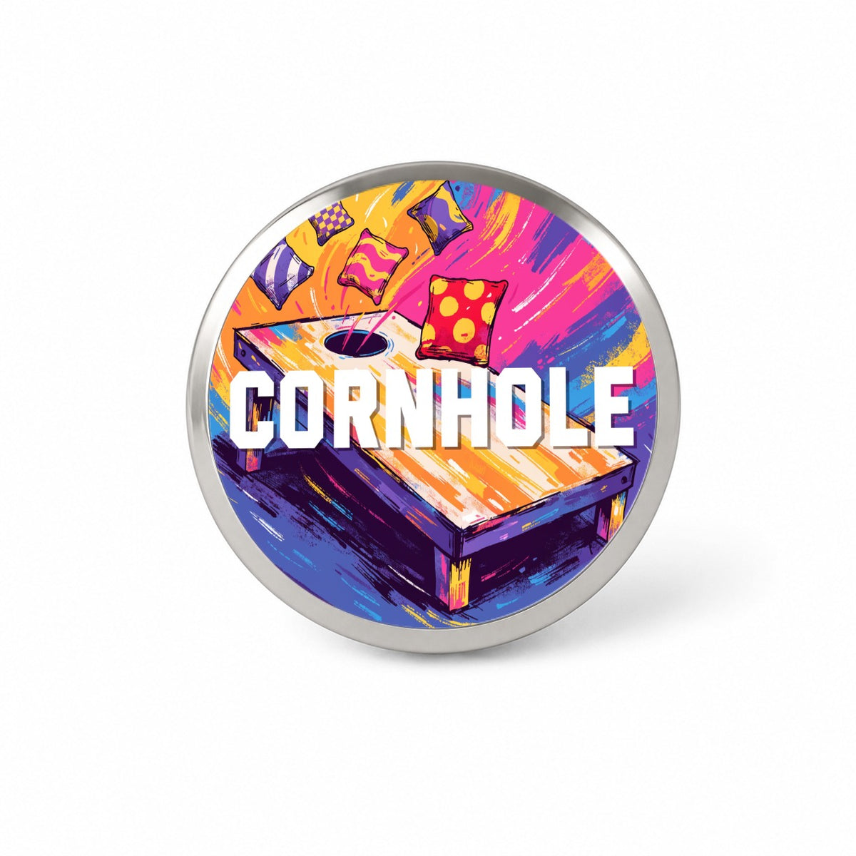 Cornhole Game Novelty Hat Backpack Lapel Pin