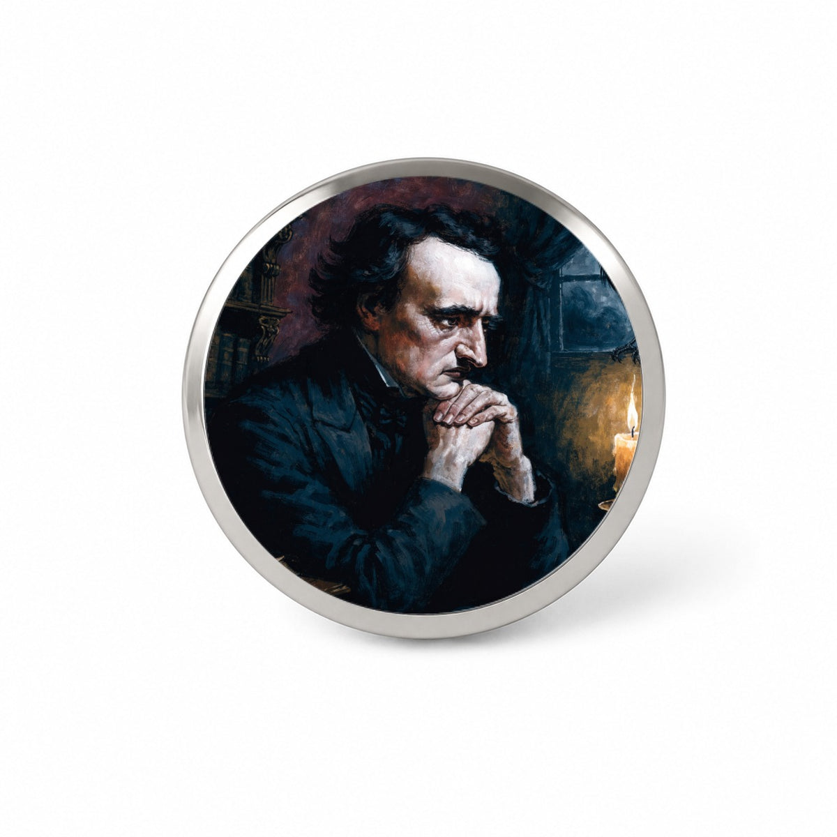Edgar Allan Poe Author Novelty Hat Backpack Lapel Pin