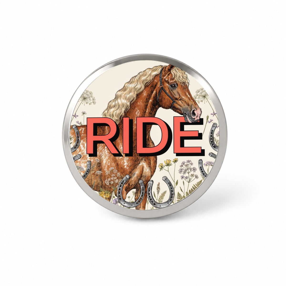 Equestrian Horse Riding Novelty Hat Backpack Lapel Pin