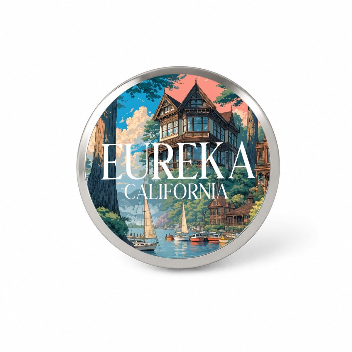 Eureka California Travel Novelty Hat Backpack Lapel Pin