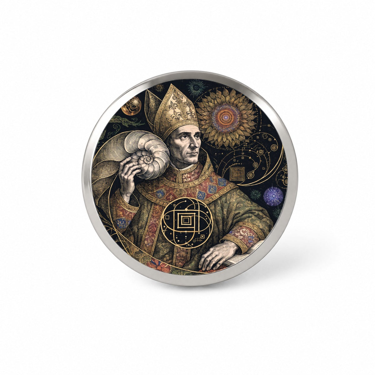 Fibonacci Mathematician Novelty Hat Backpack Lapel Pin
