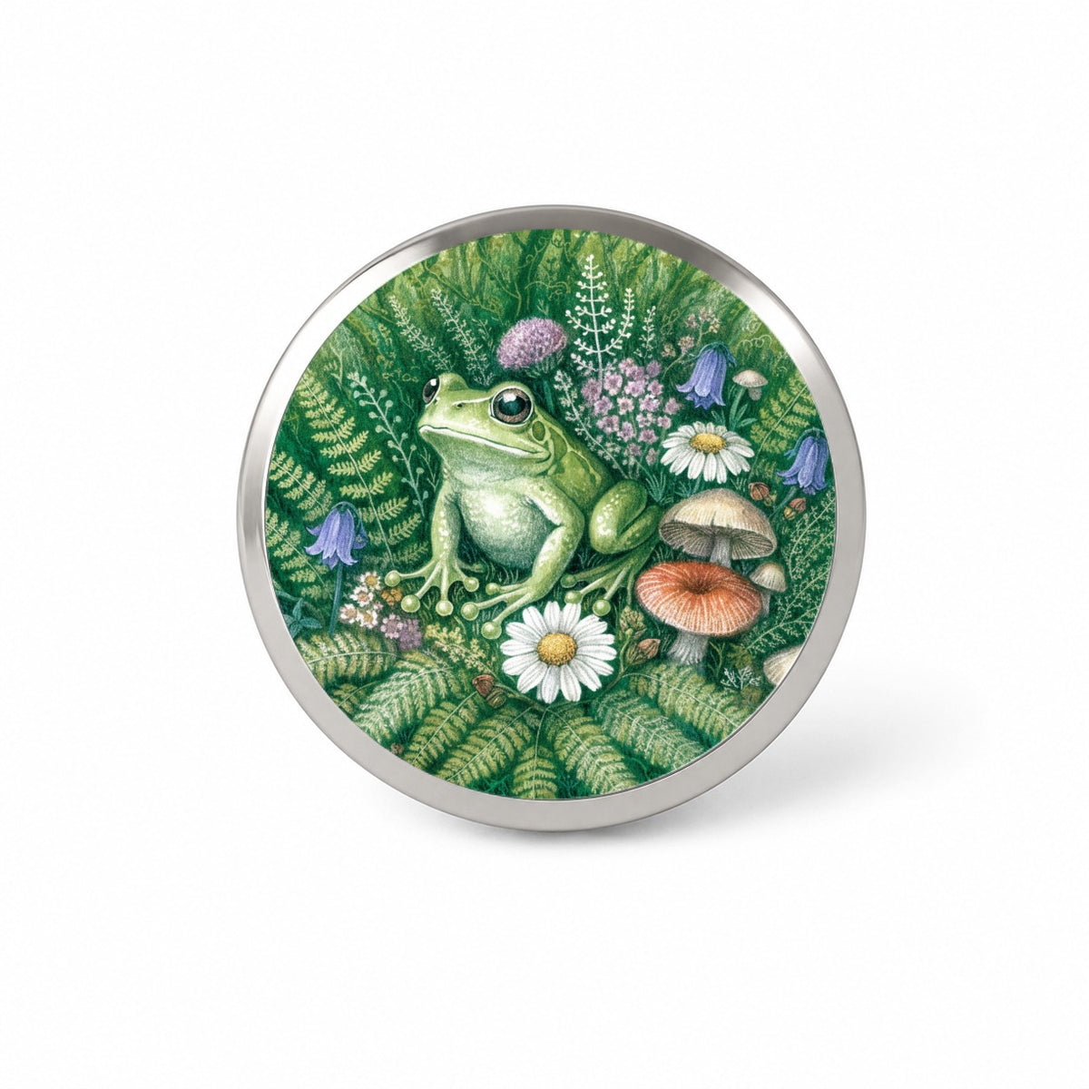 Frog Wildflower Garden Novelty Hat Backpack Lapel Pin