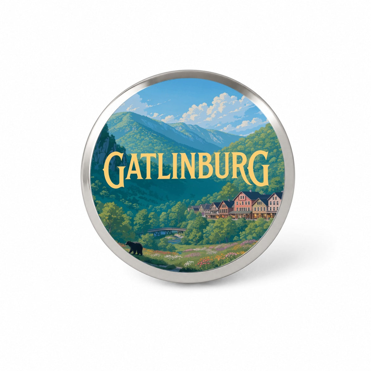 Gatlinburg Tennessee Travel Novelty Hat Backpack Lapel Pin