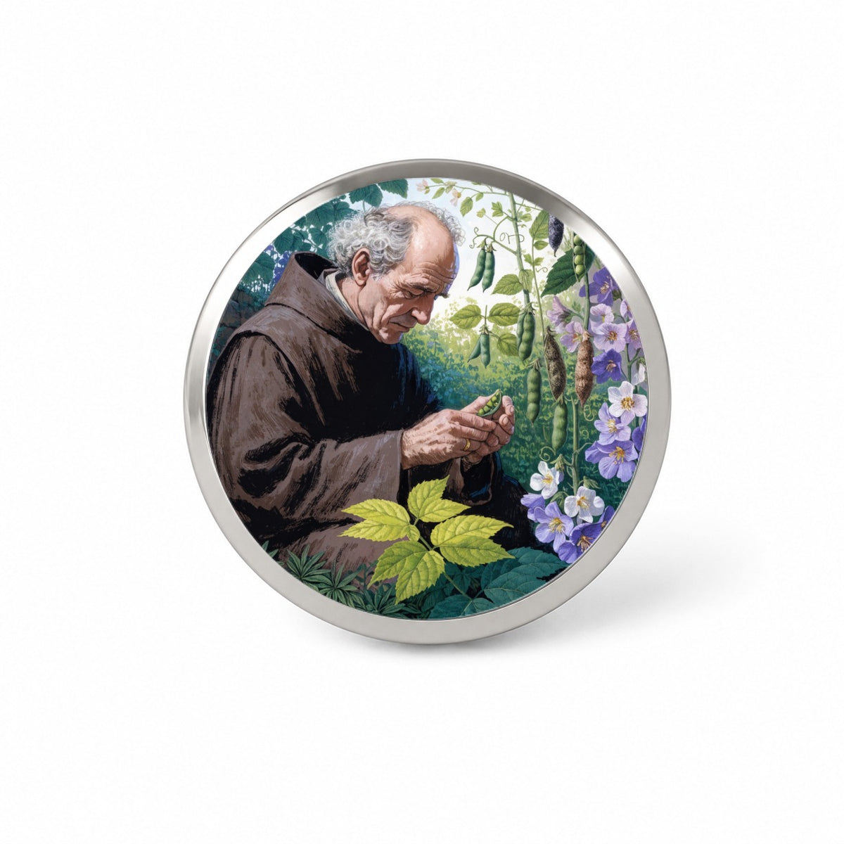 Gregor Mendel Geneticist Novelty Hat Backpack Lapel Pin