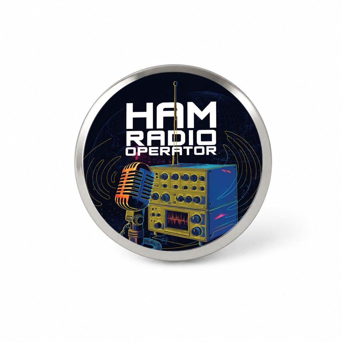 Ham Radio Operator Novelty Hat Backpack Lapel Pin
