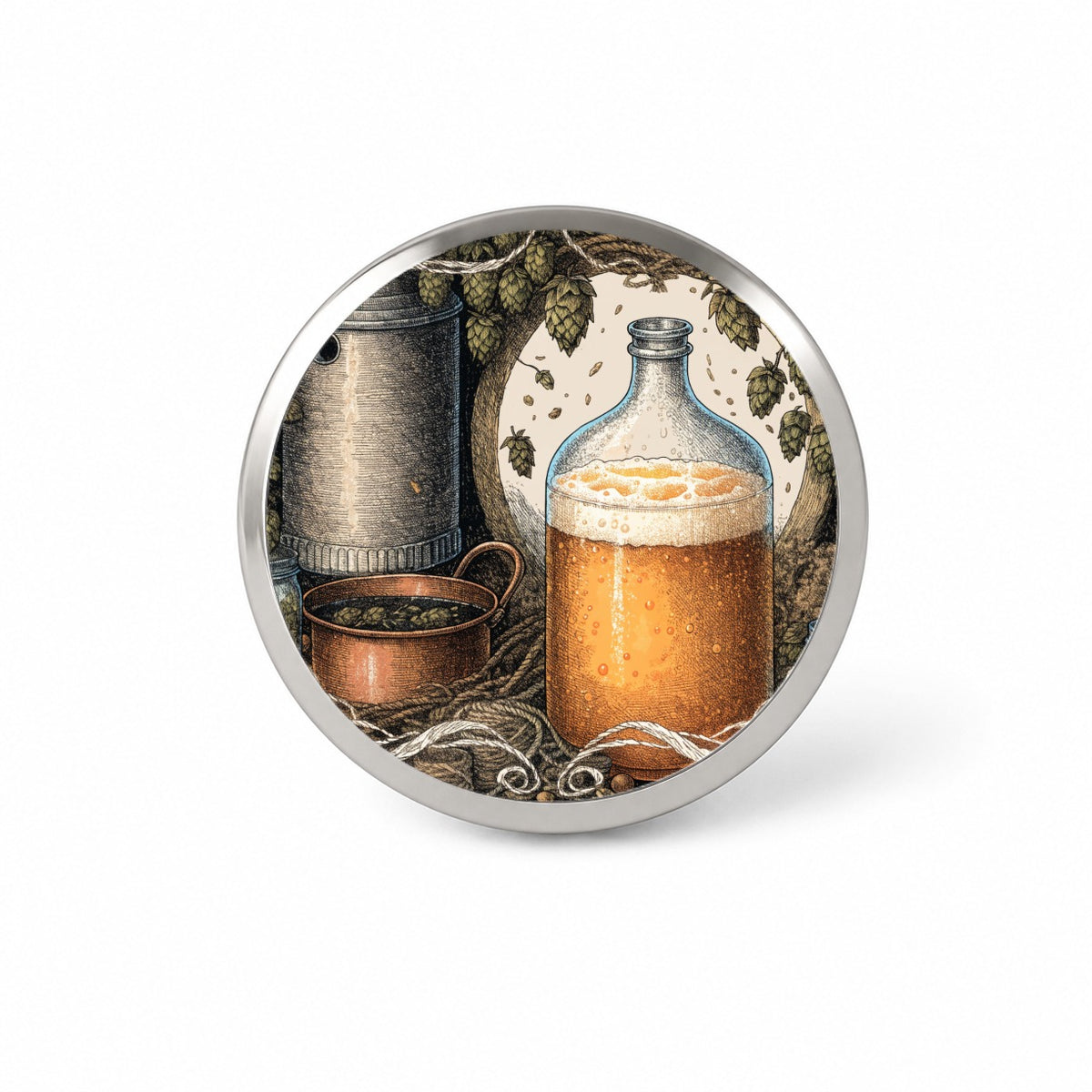 Home Brewing Beer Novelty Hat Backpack Lapel Pin