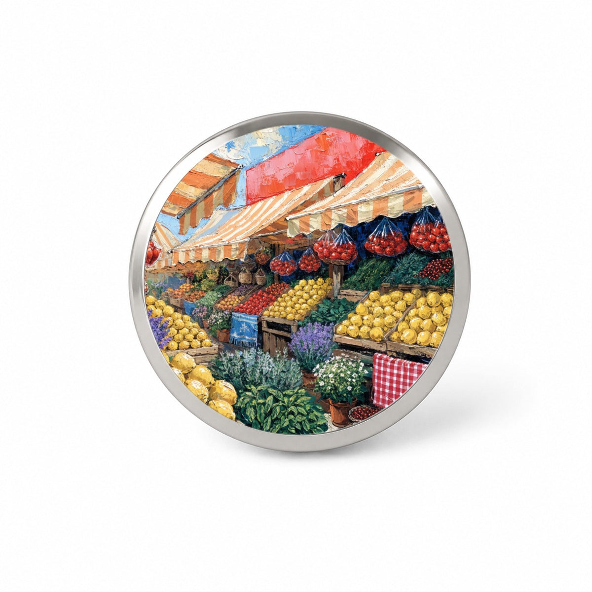 Italian Market Summer Novelty Hat Backpack Lapel Pin