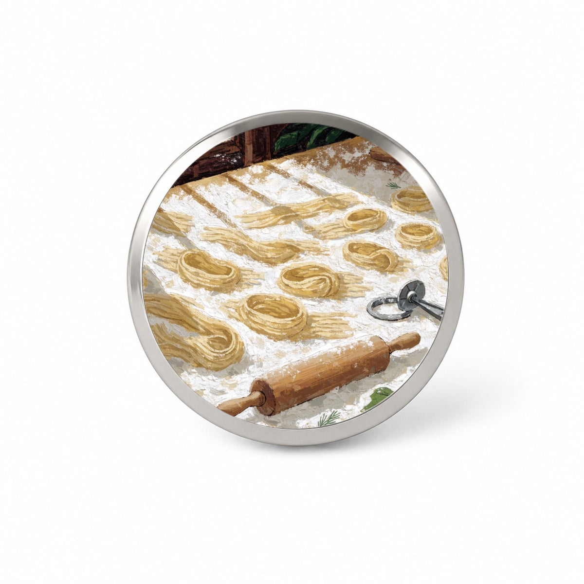 Italian Pasta Making Novelty Hat Backpack Lapel Pin