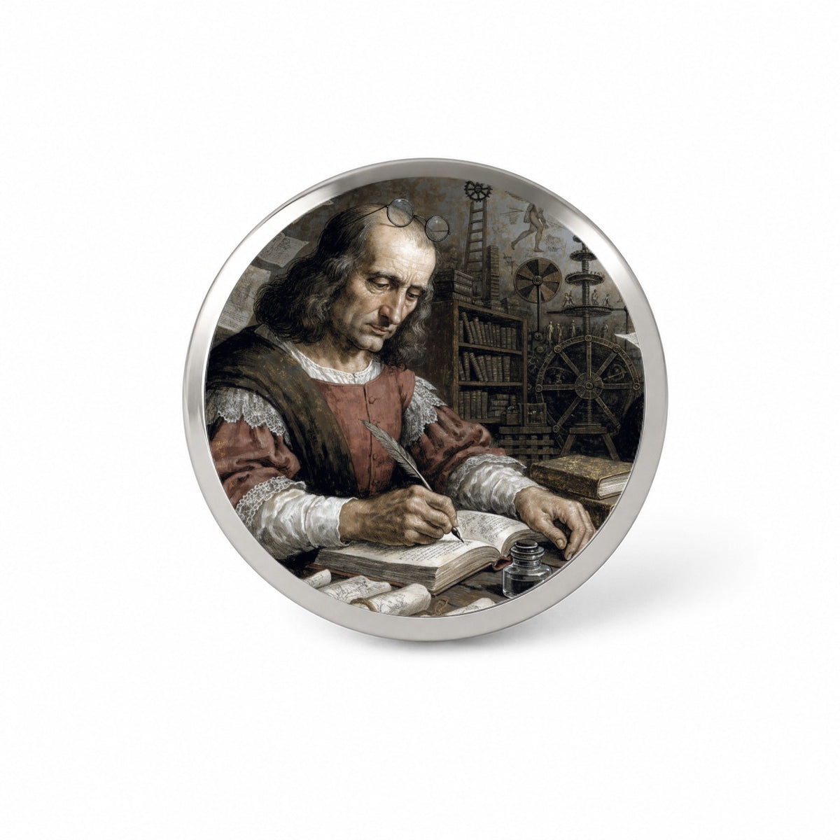Leonardo Da Vinci Novelty Hat Backpack Lapel Pin