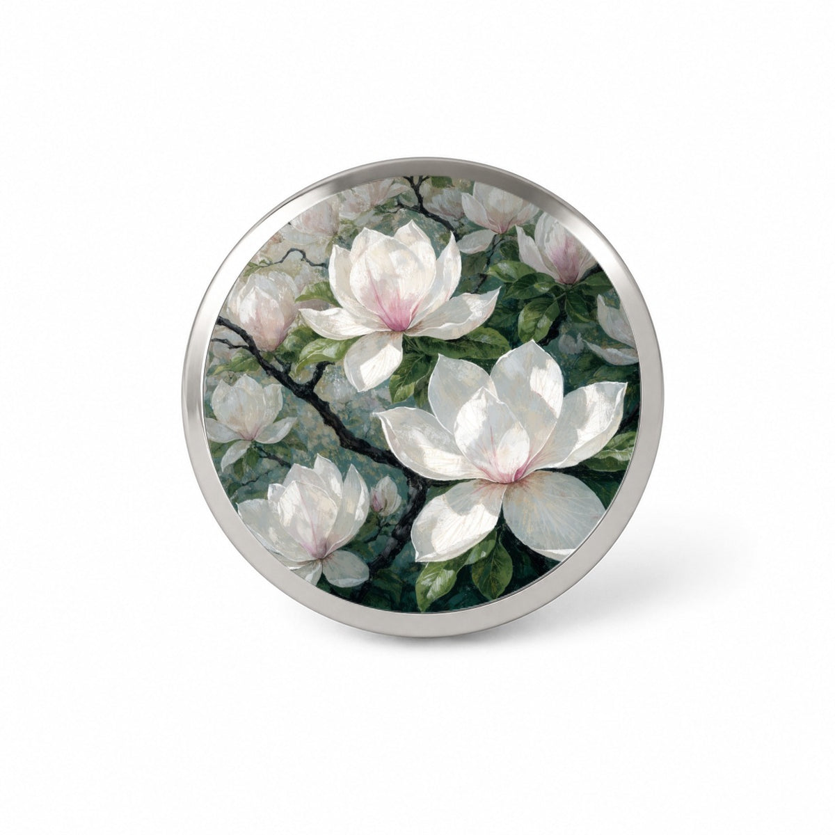 Magnolia Blossom Flowers Novelty Hat Backpack Lapel Pin