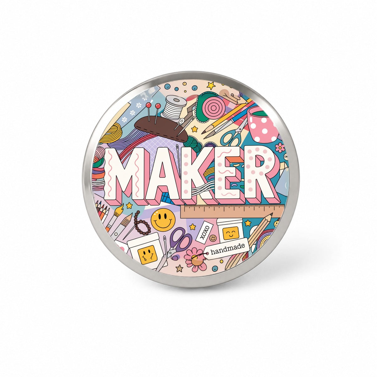 Maker Crafting Handmade Sewing Cute Novelty Hat Backpack Lapel Pin