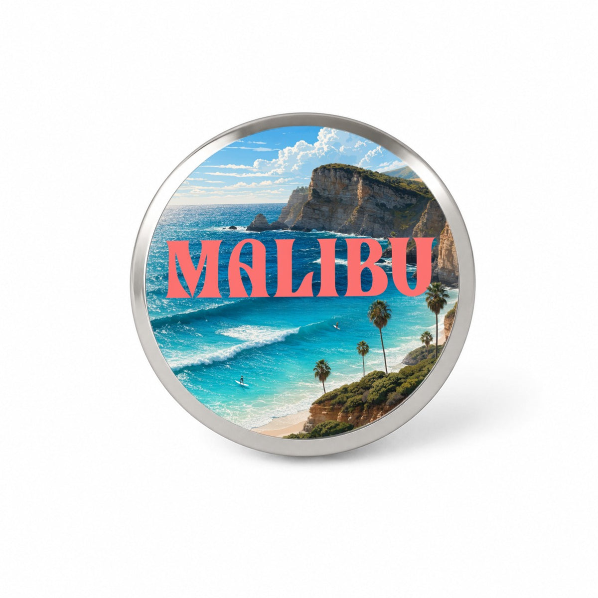 Malibu California Travel Novelty Hat Backpack Lapel Pin