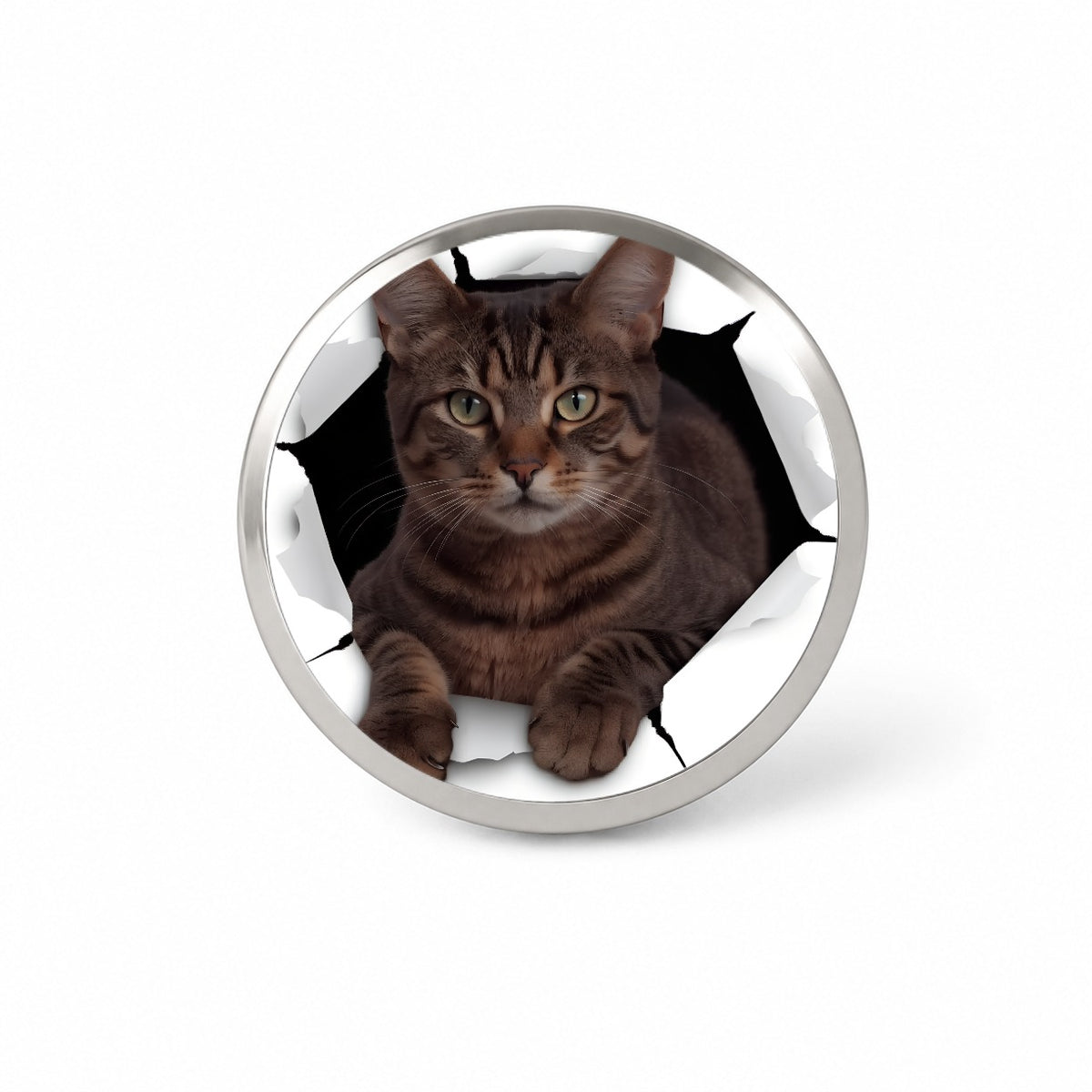 Manx Cat Breakout Novelty Hat Backpack Lapel Pin
