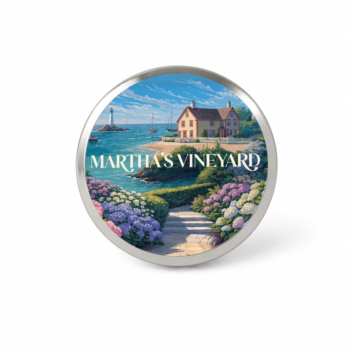 Martha's Vineyard Massachusetts Travel Novelty Hat Backpack Lapel Pin
