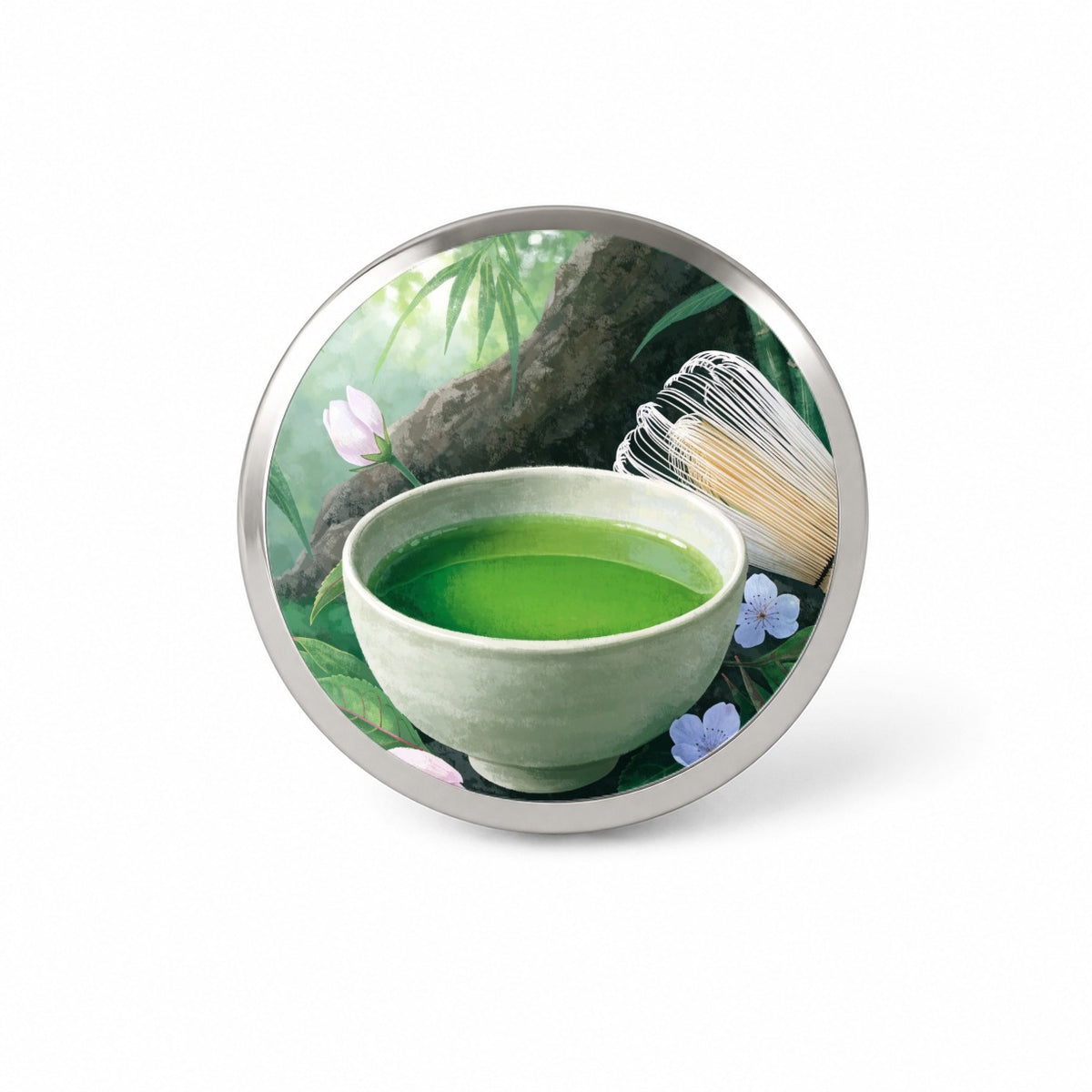 Matcha Tea Garden Novelty Hat Backpack Lapel Pin