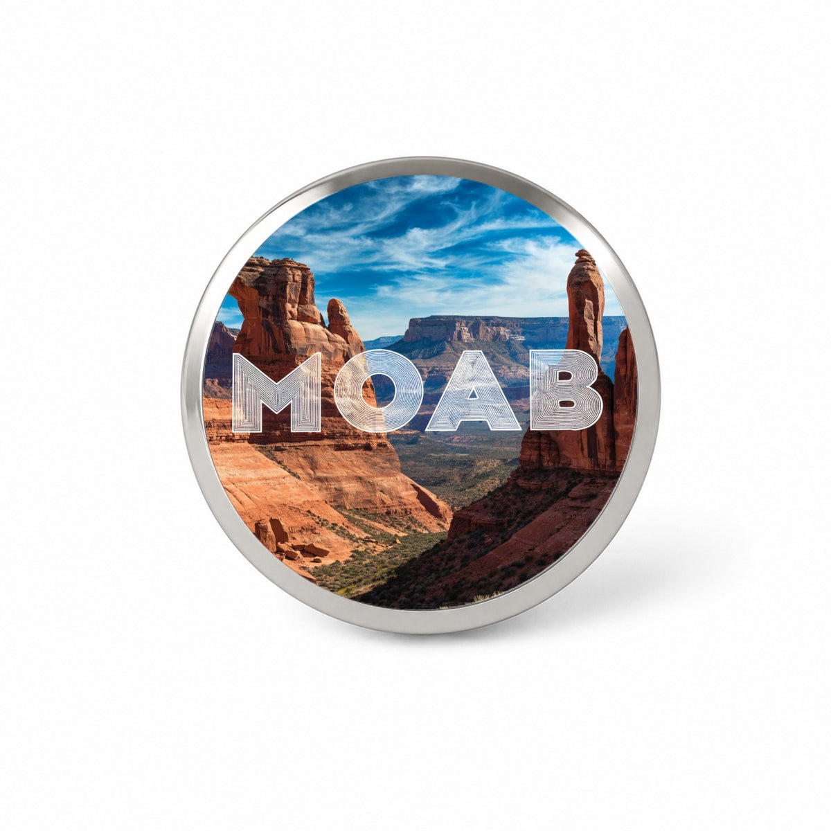 Moab Utah Novelty Hat Backpack Lapel Pin