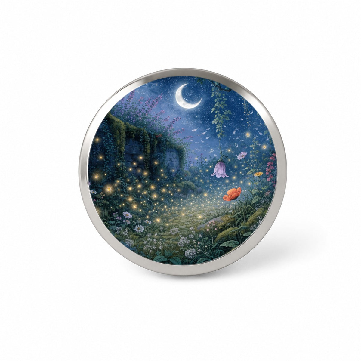 Moonlit Firefly Garden Novelty Hat Backpack Lapel Pin