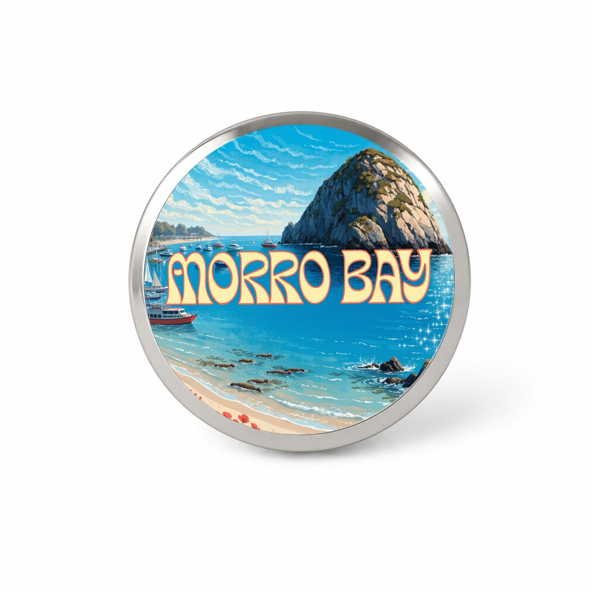 Morro Bay California Travel Novelty Hat Backpack Lapel Pin