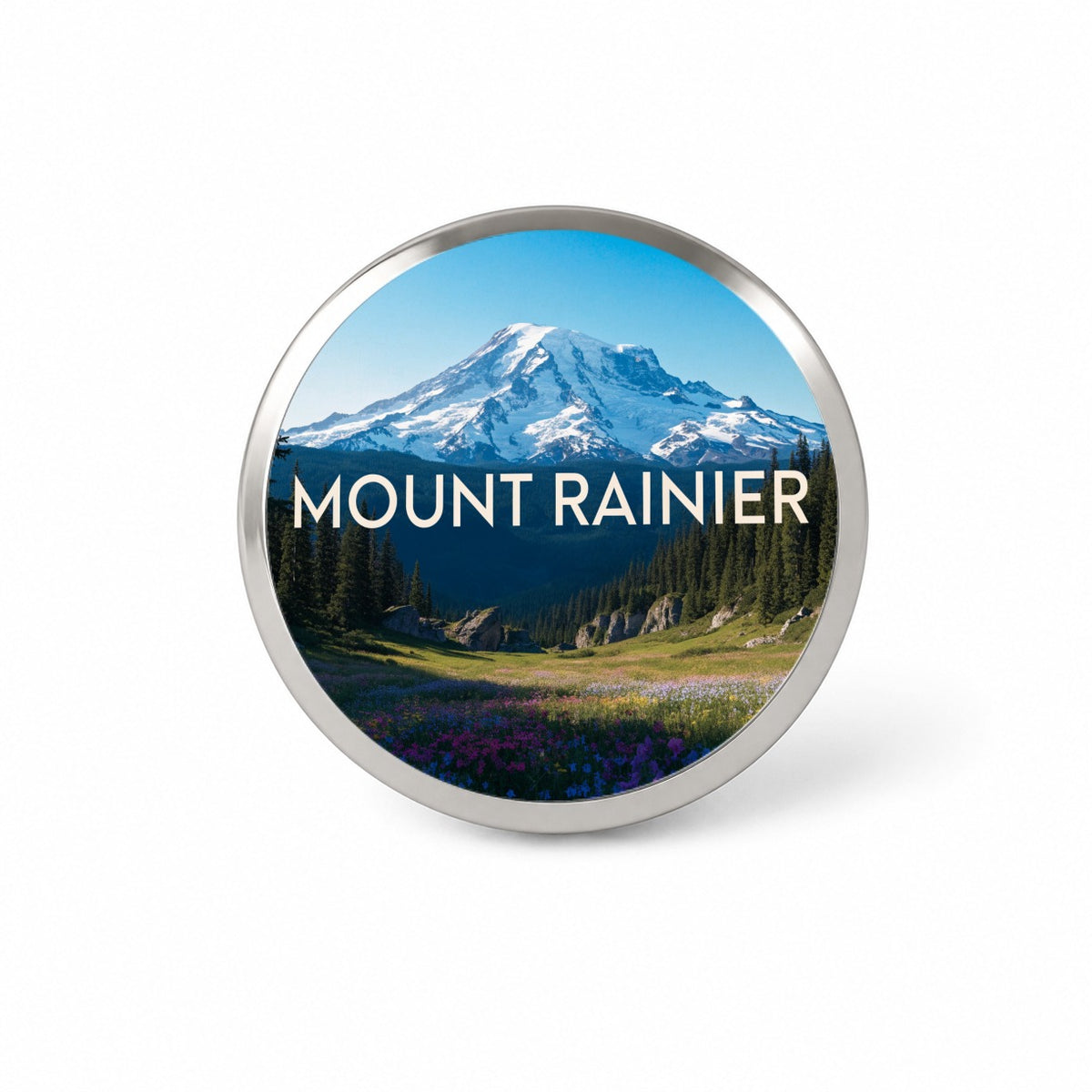 Mount Rainier Washington Travel Novelty Hat Backpack Lapel Pin