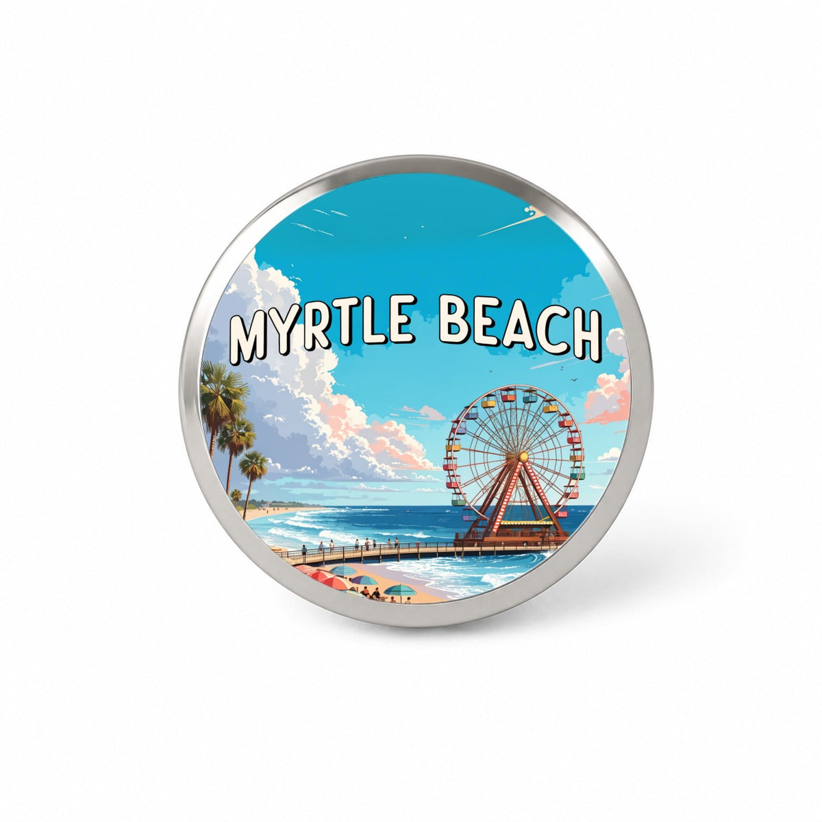 Myrtle Beach South Carolina Travel Novelty Hat Backpack Lapel Pin