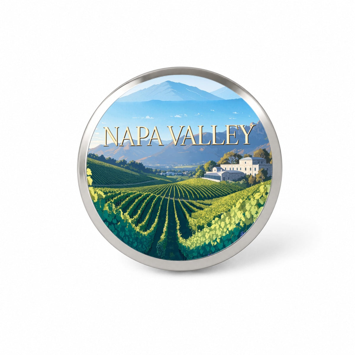 Napa Valley California Travel Grape Vines Wine Novelty Hat Backpack Lapel Pin
