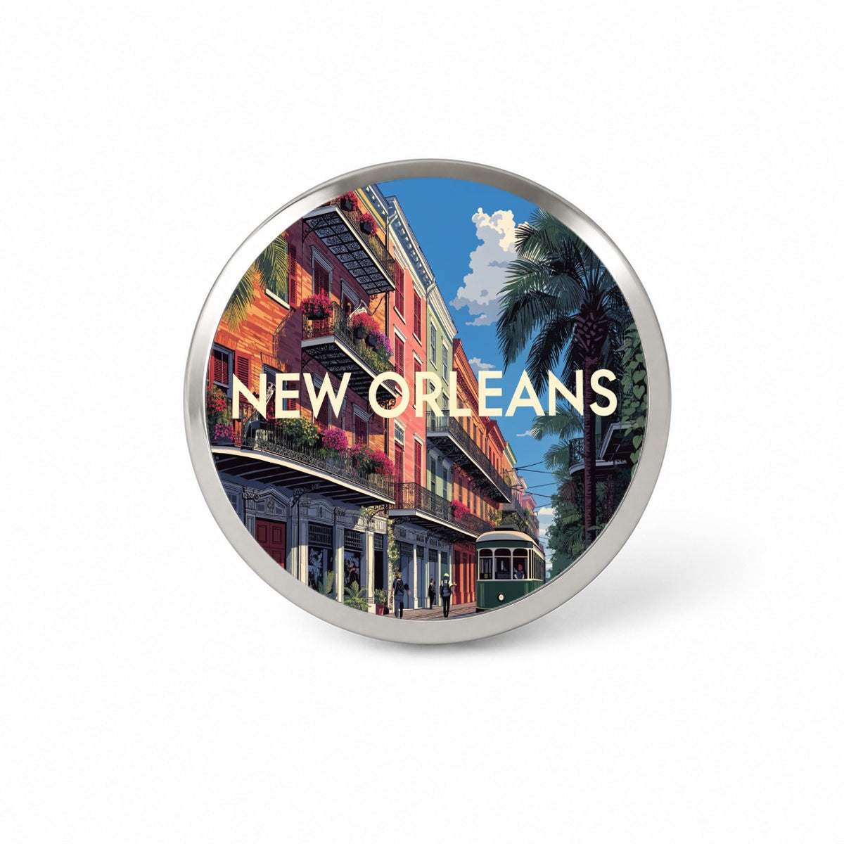 New Orleans Louisiana Travel Novelty Hat Backpack Lapel Pin