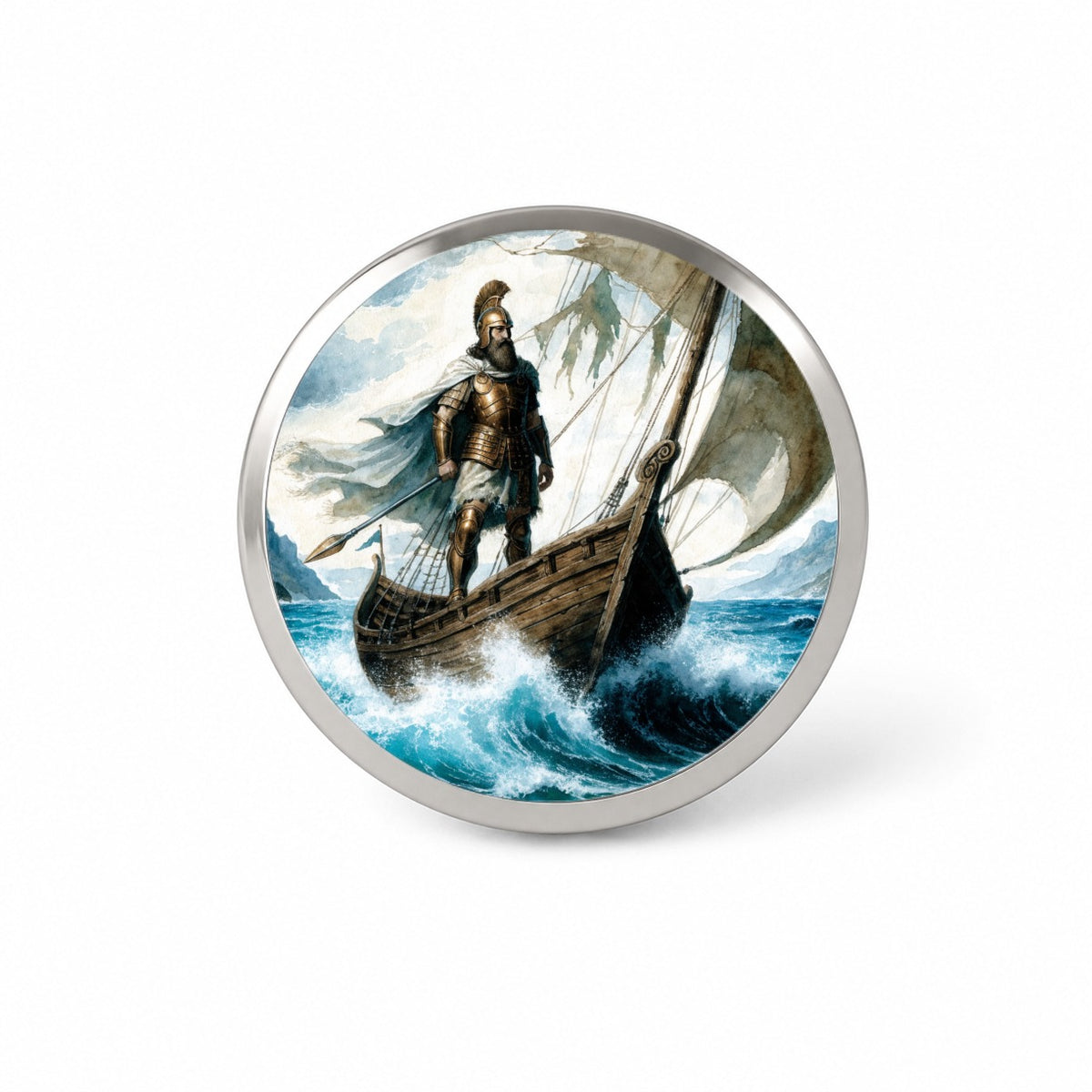 Odysseus Greek Mythology Novelty Hat Backpack Lapel Pin