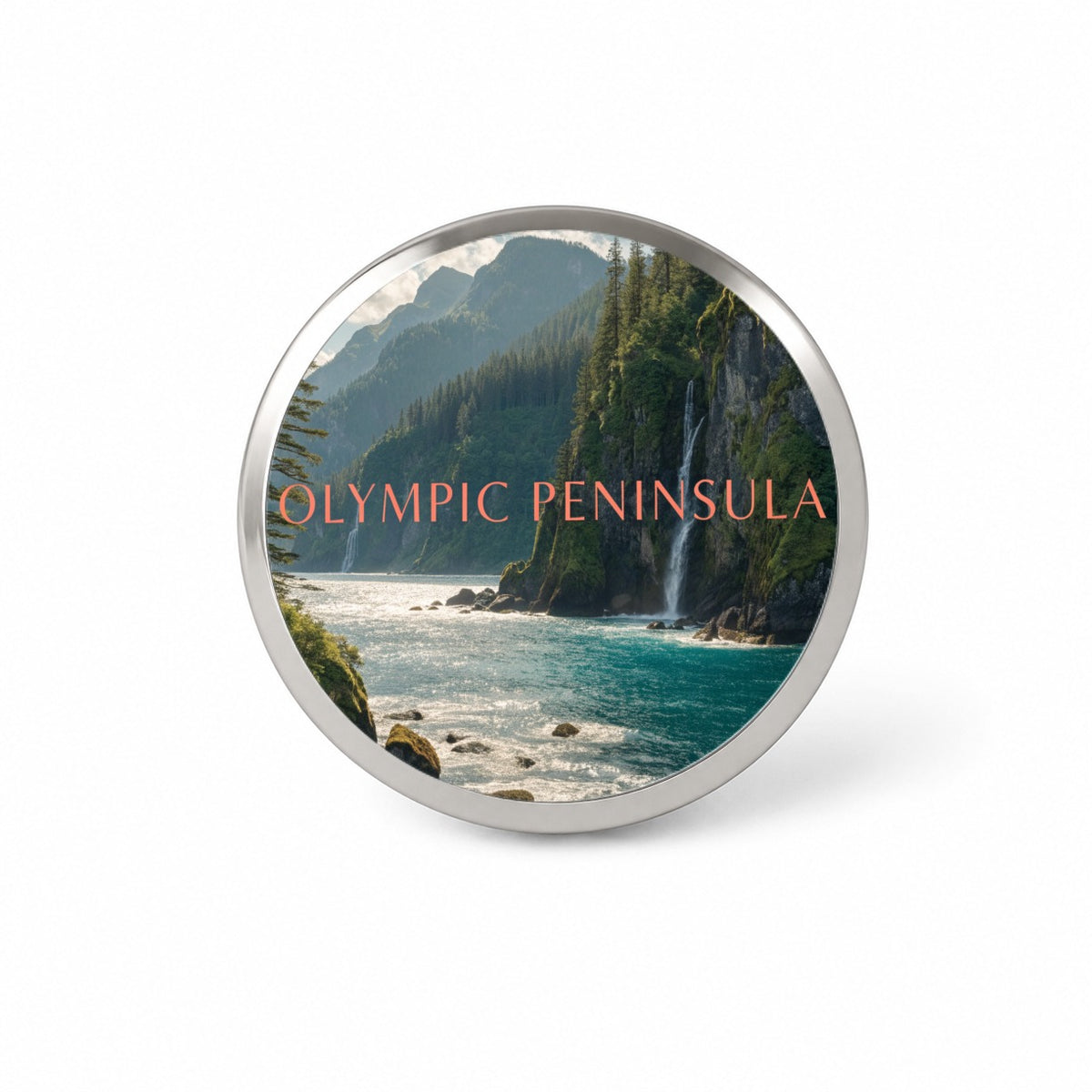 Olympic Peninsula Washington Travel Novelty Hat Backpack Lapel Pin