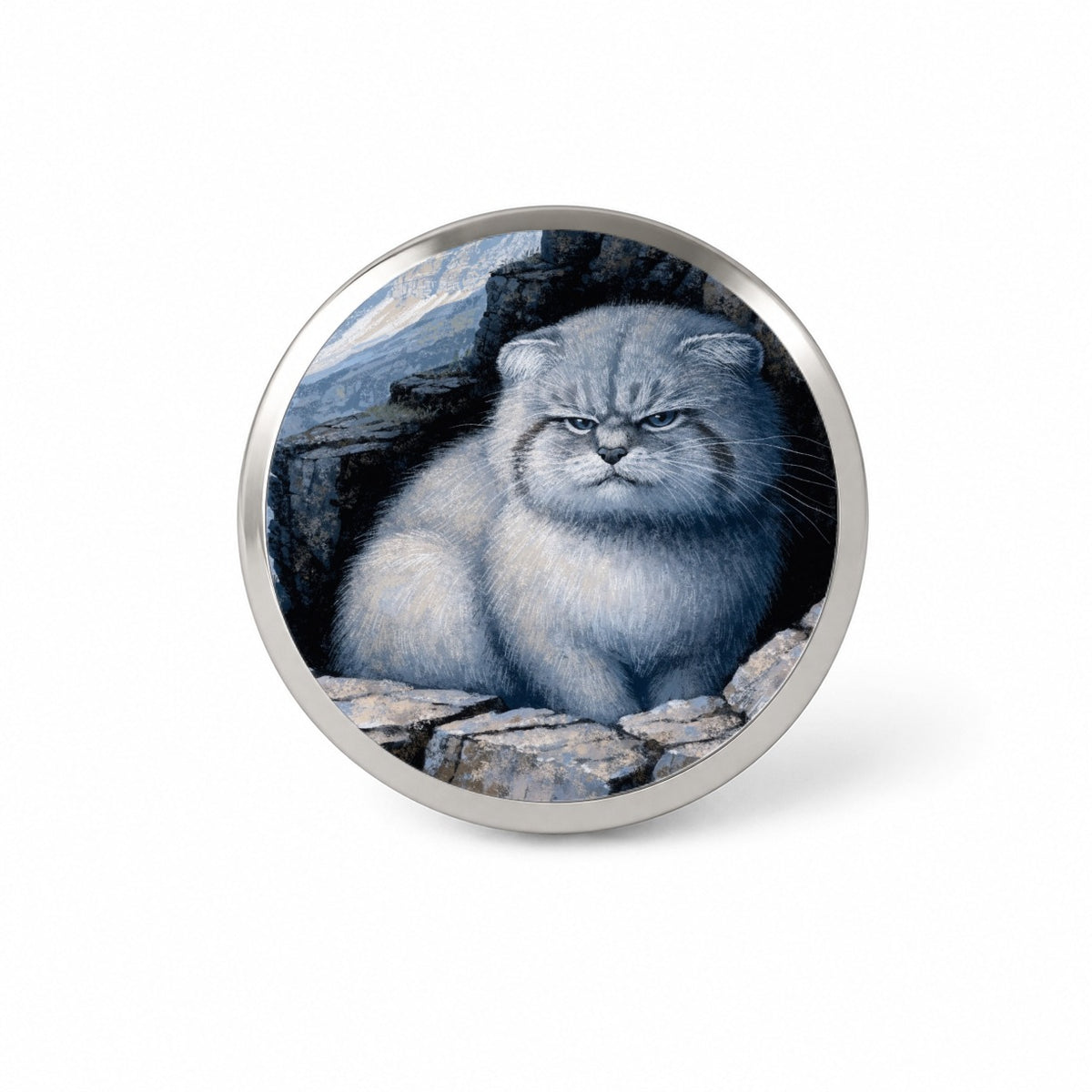 Pallas Cat Mountains Novelty Hat Backpack Lapel Pin