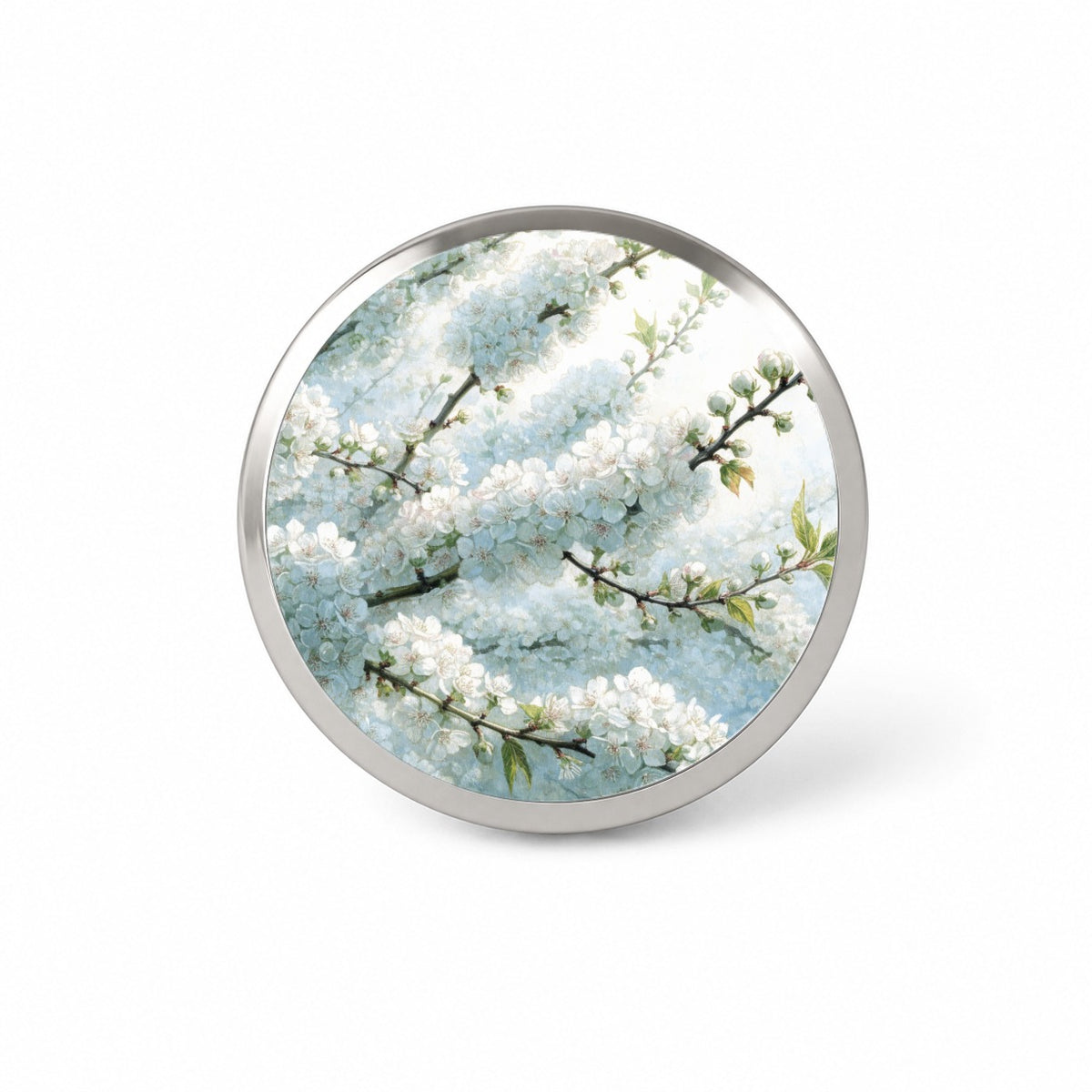 Pear Blossom Branches Novelty Hat Backpack Lapel Pin