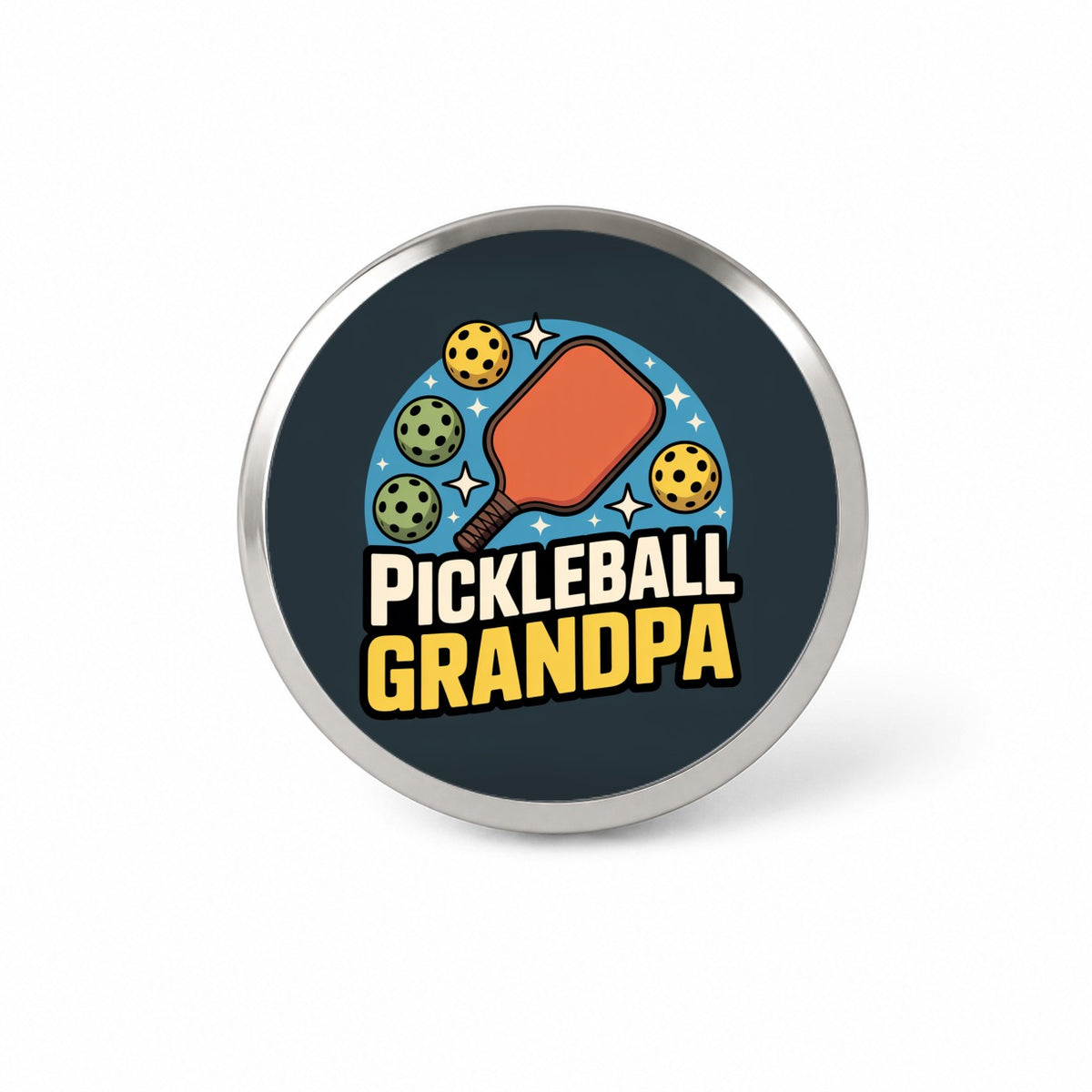 Pickleball Grandpa Novelty Hat Backpack Lapel Pin