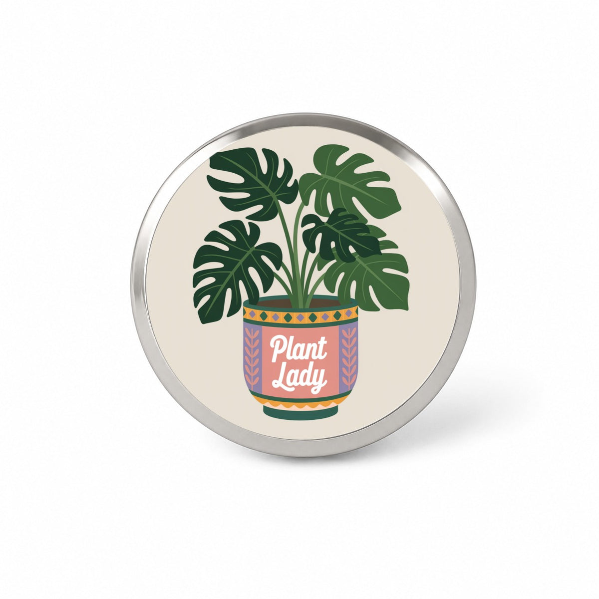 Plant Lady Monstera Novelty Hat Backpack Lapel Pin