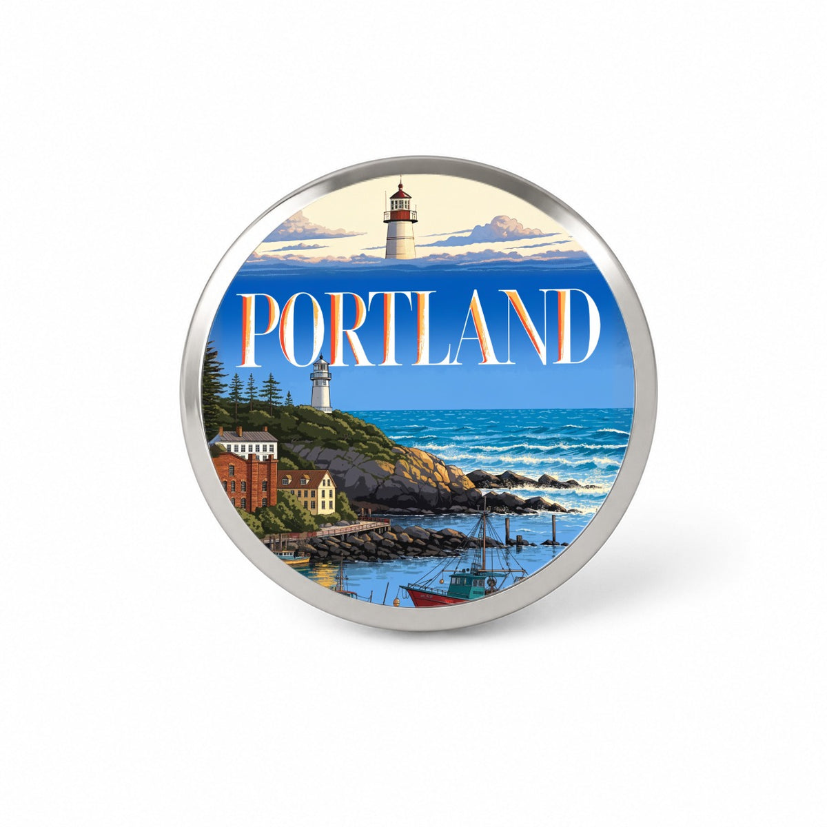 Portland Maine Travel Novelty Hat Backpack Lapel Pin
