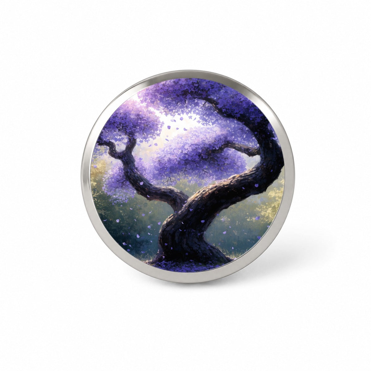 Purple Jacaranda Tree Novelty Hat Backpack Lapel Pin