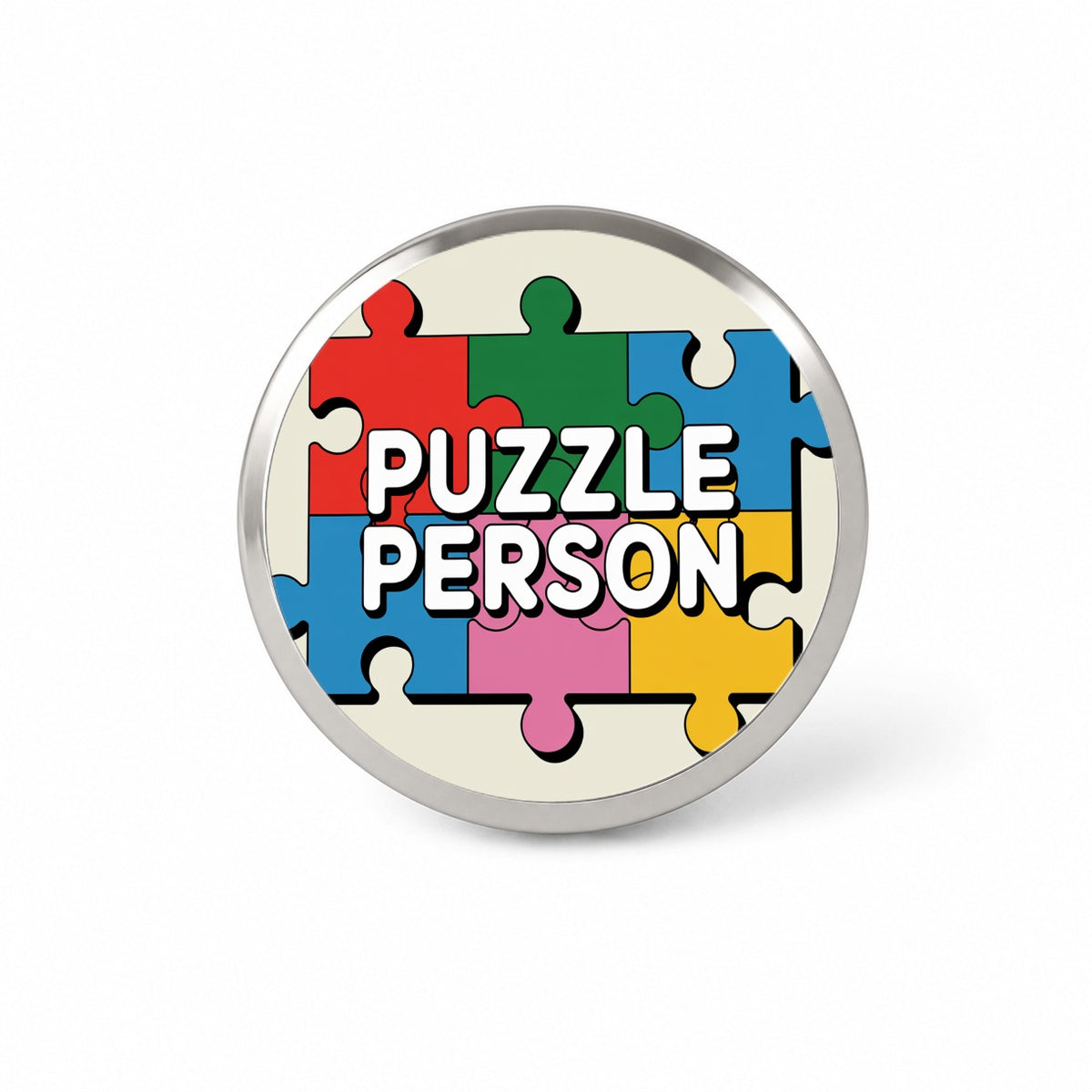 Puzzle Person Colorful Novelty Hat Backpack Lapel Pin