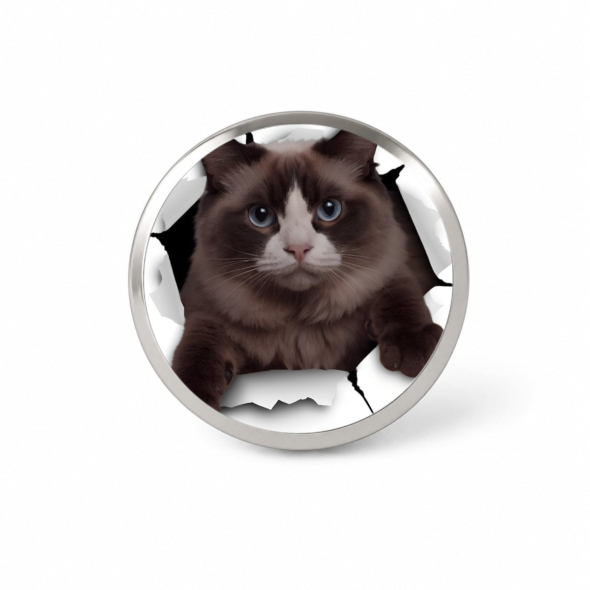 Ragdoll Cat Breakout Novelty Hat Backpack Lapel Pin