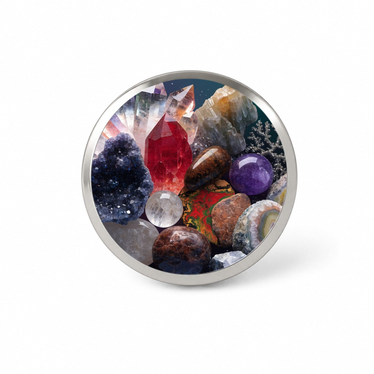 Rockhounding Crystals Geology Novelty Hat Backpack Lapel Pin