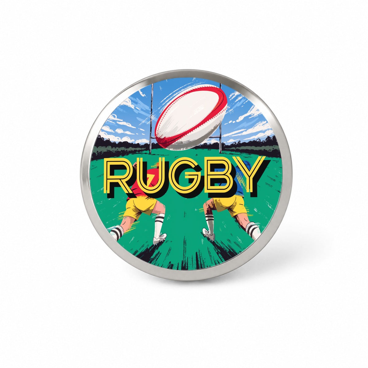 Rugby Ball Sports Novelty Hat Backpack Lapel Pin