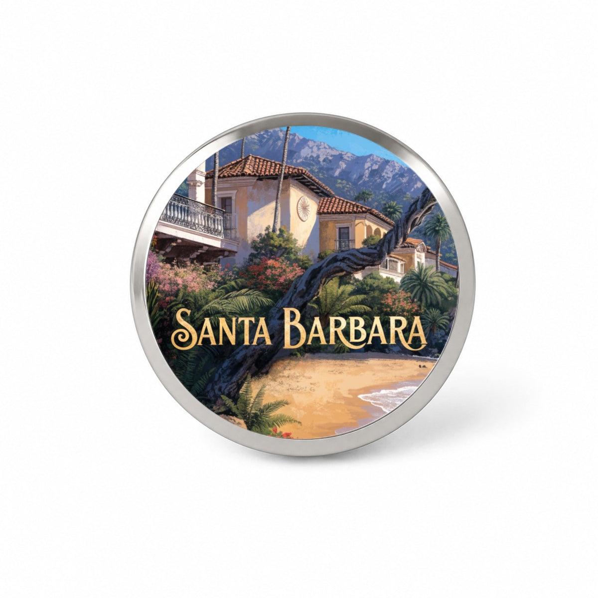 Santa Barbara California Travel Novelty Hat Backpack Lapel Pin