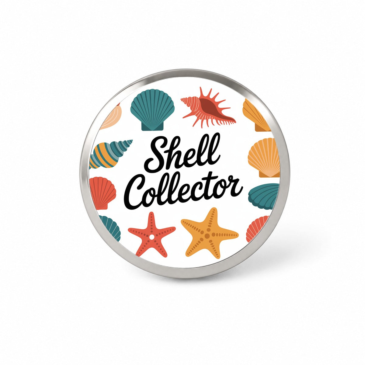 Shell Collector Seashells Novelty Hat Backpack Lapel Pin
