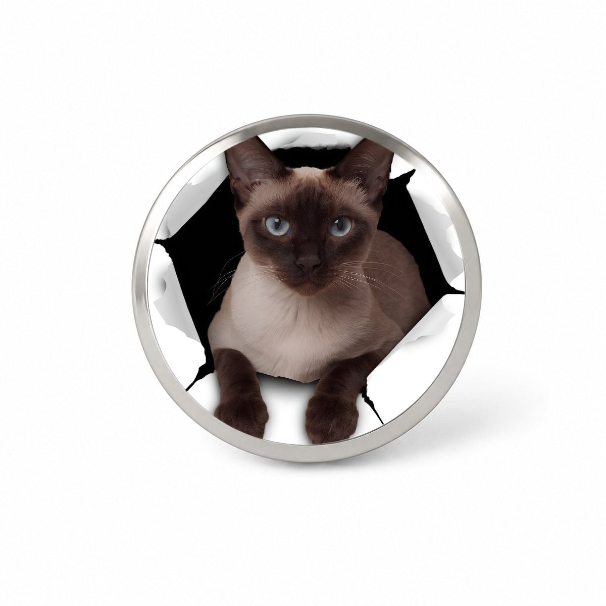 Siamese Cat Breakout Novelty Hat Backpack Lapel Pin
