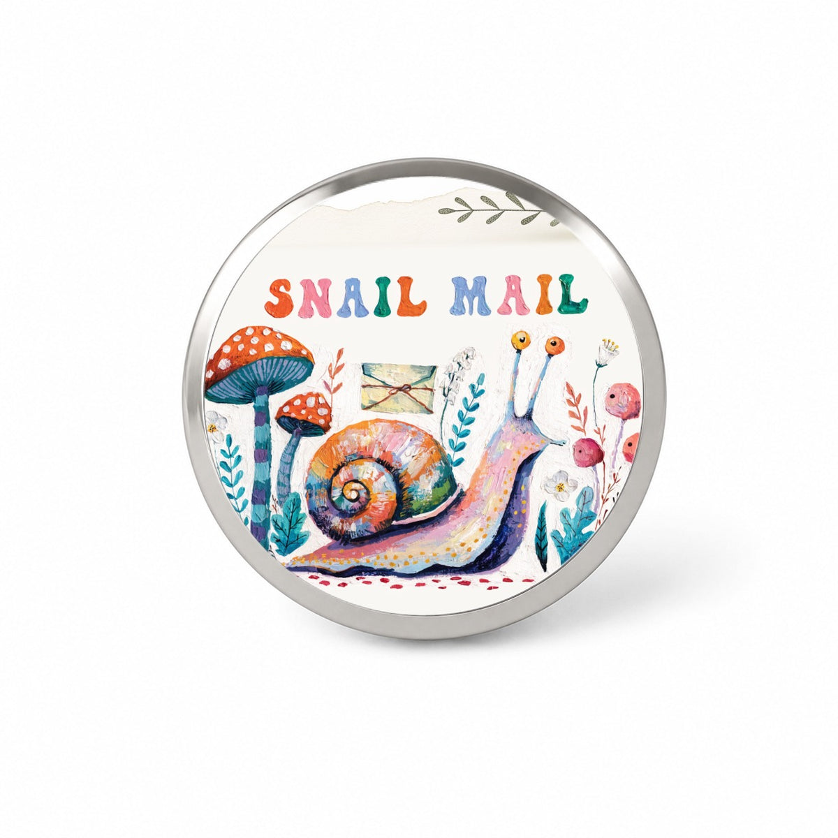 Snail Mail Whimsical Novelty Hat Backpack Lapel Pin